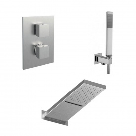 Душова система Paffoni CASCADE з термостатом сталь (KIT CASCADE099ST)
