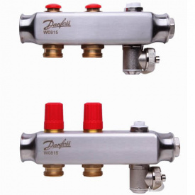 Колектор Danfoss SSM на 2 контури без ротаметрів (088U0802)