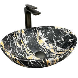 Раковина накладна VBI Parma чорний опал VBI-011008