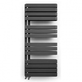 Електрична рушникосушка Terma Warp S 1110x500 з ТЕНом DRY Black 800Wt ліва чорний (WLWAS111050KS95E1DRYMX2)