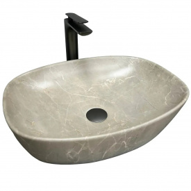 Раковина накладна VBI Olbia бежевий камінь мат VBI-014301