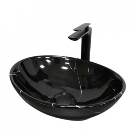 Раковина накладна VBI Parma Black marmo glossy (VBI-011023)