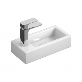 Раковина накладна Koller Pool Kvadro 370x185x90 мм лівий білий (1810020138)