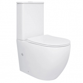 Унітаз-компакт підлоговий Qtap Robin Ultra Quiet безобідковий з сидінням Soft-close (QT13226089AW)