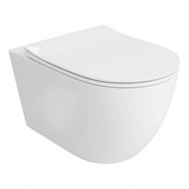 Унітаз підвісний Lavita Brava безобідковий з сідінням білий (5900378312192)