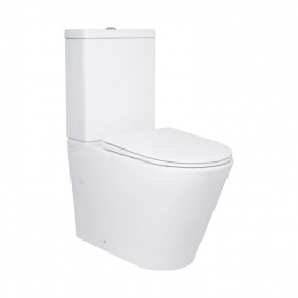 Унітаз підлоговий Qtap Swan безобідковий з сидінням Soft-close білий (QT16222182TW)