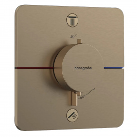 Змішувач для душу Hansgrohe ShowerSelect Comfort Q з термостатом на 2 споживача шліфована бронза (15583140)