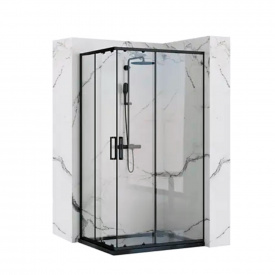 Душова кабіна кутова Rea Punto чорний 80x100 (REA-K4806)