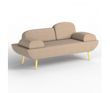 Двомісний диван KULIK SYSTEM LOFT Тканина Цілий Карамельний (hub_CNtX31529)