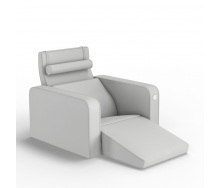 Мягкое кресло KULIK SYSTEM PLEASURE Экокожа Целый Белый (hub_hrqT72409)