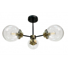 Люстра Candellux Lens 60x32 см Латунно-чорний (33-01290)