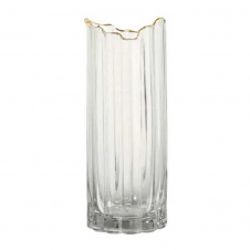 Ваза декоративна скляна YIWU Glass Flower 24.5 см Прозорий (HP-1712)