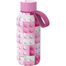 Термопляшка Quokka Pink Bricks 0.330 л Рожевио-білий (40142)