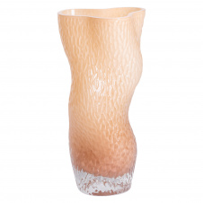 Ваза декоративна скляна Flower Season Flora 30 см Бежевий (HP-10-31)