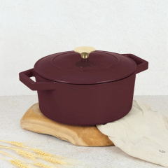 Каструля Berlinger Haus Leonardo Collection 24 см 4.35 л Бордовий (BH-6542) Черкаси