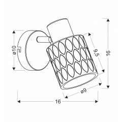 Спот Candellux Bill 9x16 см Чорний (91-27375) Івано-Франківськ
