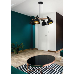 Люстра Candellux Reno 65x70 см Чорно-бежевий (34-78155) Сміла