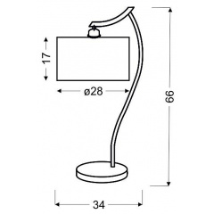 Настільна лампа Candellux Draga 34x66 см Хром (41-04239) Ужгород