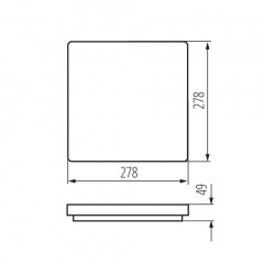 Вуличний світильник стельовий Kanlux Varso 27.8x27.8x4.9 см Білий (Kan26980) Фастів