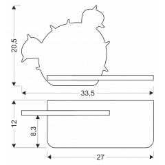 Настінний світильник Candellux Cactus 33.5x20.5 см Коричнево-зелений (21-01016) Переяслав-Хмельницький