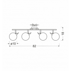 Спот Candellux Lentini 82x18 см Латунь (94-16362) Ізмаїл