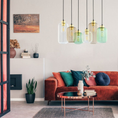 Люстра TK Lighting Marco 66x130 см Чорно-золотистий (TK3328) Городок