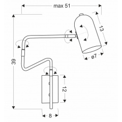 Бра Candellux Hosti 51x39 см Золотистий (21-75468) Ізюм