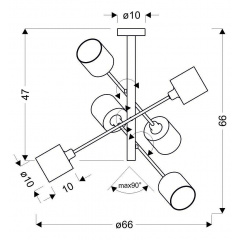 Люстра Candellux Sax 66x66 см Нікель (36-70715) Васильків