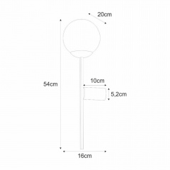 Бра Zumaline Orbit 18x16x55 см Черный (Zu5001) Лубны