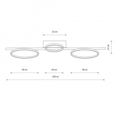 Люстра Nowodvorski Circolo Led 30x100x12 см Чорний (Now10816) Ізюм