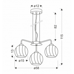 Люстра Candellux Larix 58x115 см Хром (33-23834) Васильків