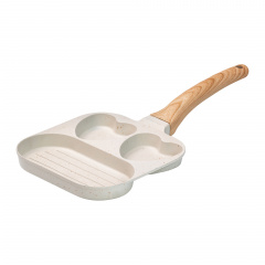 Сковорода для сніданку алюмінієва Breakfast 18.3x18x2 см Бежевий (HP39569W) Кривий Ріг