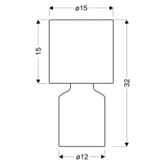 Настільна лампа Candellux Iner 15x32 см Бежевий (41-79879) Бердичів