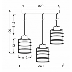 Люстра Candellux Glob 40x100 см Чорно-коричневий (33-00408) Мелітополь