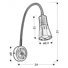 Бра Candellux Arena 24x31 см Нікель (91-94776) Кропивницький