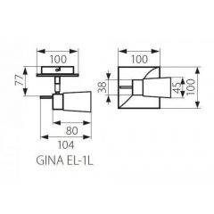 Бра Kanlux Gina 10x7.7 см Хром (Kan7110) Умань