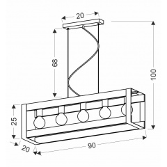 Люстра Candellux Varna 90x100 см Чорний (35-79282) Боярка