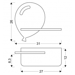 Настінний світильник Candellux Baloon 31x26 см Коричнево-синій (21-85115) Переяслав-Хмельницький