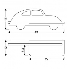 Настенный светильник Candellux Car 43x15 см Коричневый (21-85061) Вышгород