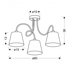 Люстра Candellux Luk 60x36 см Хром (33-70746) Львів