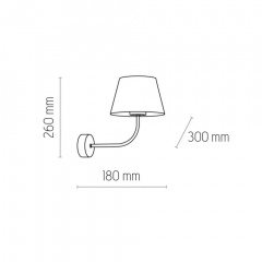 Бра TK Lighting Chicago 18x26 см Коричнево-черный (TK4186) Кропива