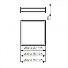 Стельовий світильник Kanlux Mersa 38.5x38.5x8 см Біло-чорний (Kan29051) Надвірна