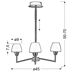 Люстра Candellux Togo 45x70 см Нікель (33-10639) Золотоноша