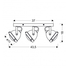 Спот Candellux Frodo 43.5x18 см Коричневий (93-71088) Прилуки
