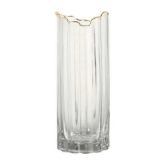 Ваза декоративна скляна YIWU Glass Flower 24.5 см Прозорий (HP-1712) Львів