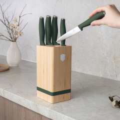 Набір ножів Berlinger Haus Matte Green 6 предметів Зелений (BH-2751) Київ
