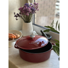 Жарівня Gerlach Natur Iron 31 см 5.5 л Бордовий (5901035508484) Васильків