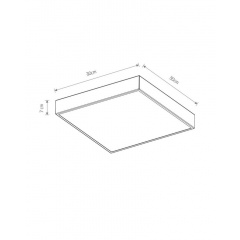 Стельовий світильник Nowodvorski Quad 30x30x7 см Білий (Now10470) Мелітополь