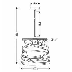 Люстра Candellux Akita 32x110 см Білий (50101042) Білгород-Дністровський
