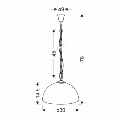 Люстра Candellux Trezza 30x78 см Латунь (31-16300) Городок